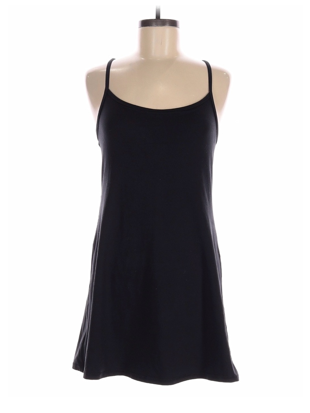 aerie Black Slip Chemise with Thin Adjustable Straps